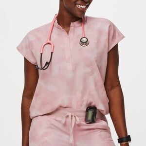 Figs Marbled Rose Scrubs set